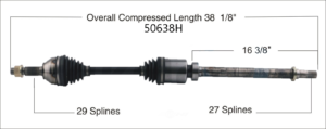 2008 to 2015 Nissan Rogue CV axle.