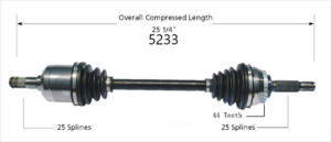 Left Axle w/o ABS