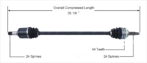 Right Axle w/o ABS