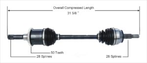 Left or Right Rear Axle