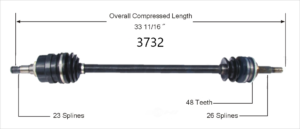Right Axle w/ ABS