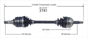 Left Axle w/o ABS