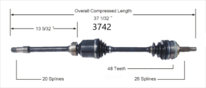 Right Axle w/o ABS