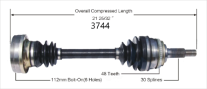 Right or Left Axle w/ ABS
