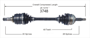 Left Axle w/ ABS