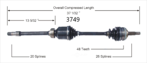 Right Axle w/ ABS
