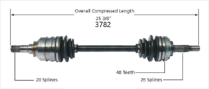 Left Axle w/o ABS