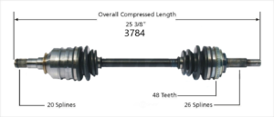 Left Axle w/ ABS