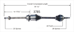 Right Axle w/ ABS