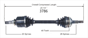 Left Axle w/o ABS