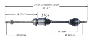 Rigth Axle w/o ABS