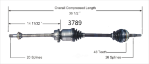 Right Axle w/ ABS