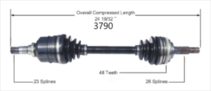 Left Axle w/o ABS