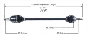 Right Axle w/o ABS