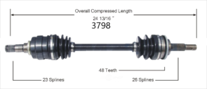 Left Axle w/ ABS