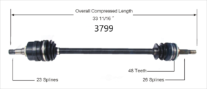 Right Axle w/ ABS