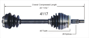 Right or Left Axle w/o ABS