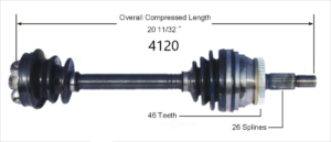 Left Axle w/ ABS