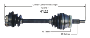 Left Axle w/ ABS