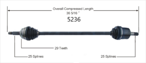 Right Axle w/ ABS