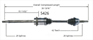 Right Axle w/ ABS