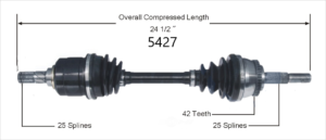 Left Axle w/ ABS