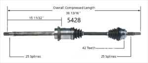 Right Axle w/ ABS