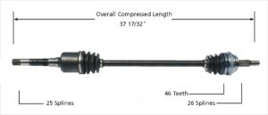 Right Axle w/ ABS