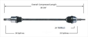 Right Axle w/o ABS