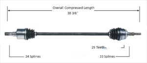 Right Axle w/ ABS