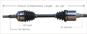 Left Axle w/o ABS
