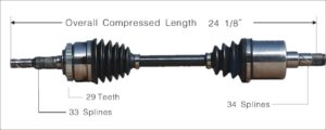 Left Axle w/o ABS