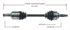 Left Axle w/o ABS