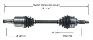 Left Axle w/ ABS