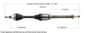 2014 to 2016 Ford Transit Connect CV axle.