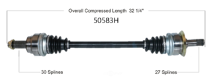Left or Right Rear Axle