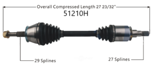 Left or Right Front Axle