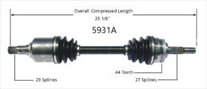 Left Axle a/ ABS
