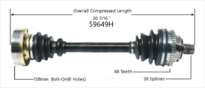 Left or Right Axle w/o ABS