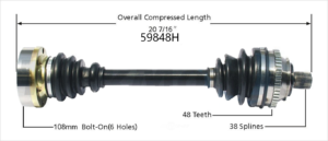 Left or Right Axle w/o ABS