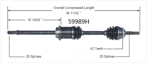 Right Axle w/o ABS