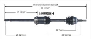 Right Axle w/ ABS