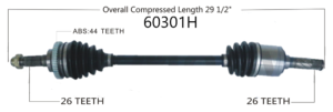 Left or Right Axle w/o ABS