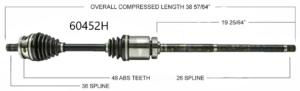1999 to 2005 Volvo 80 series CV axle.
