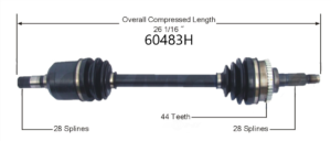 Left Axle w/ ABS