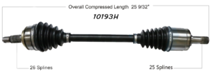 2017 - 2019 HONDA CIVIC TYPE R FWD FRONT DRIVER SIDE CV AXLE