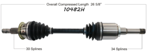 2018 - 2019 CHEVROLET EQUINOX AWD 1.5L ( ID AB7K and ACCL ) FRONT DRIVER SIDE CV AXLE