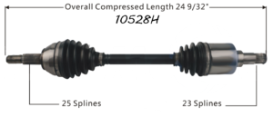 2018 - 2019 FORD FIESTA FWD 1.6L NON-TURBO M/T FRONT DRIVER SIDE CV AXLE
